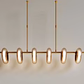 Modern Luxury Gold Pendant Lights With Unique Circular And Linear Designs 3d model