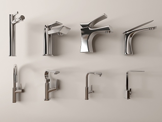 Faucet combination stainless steel faucet 3d model