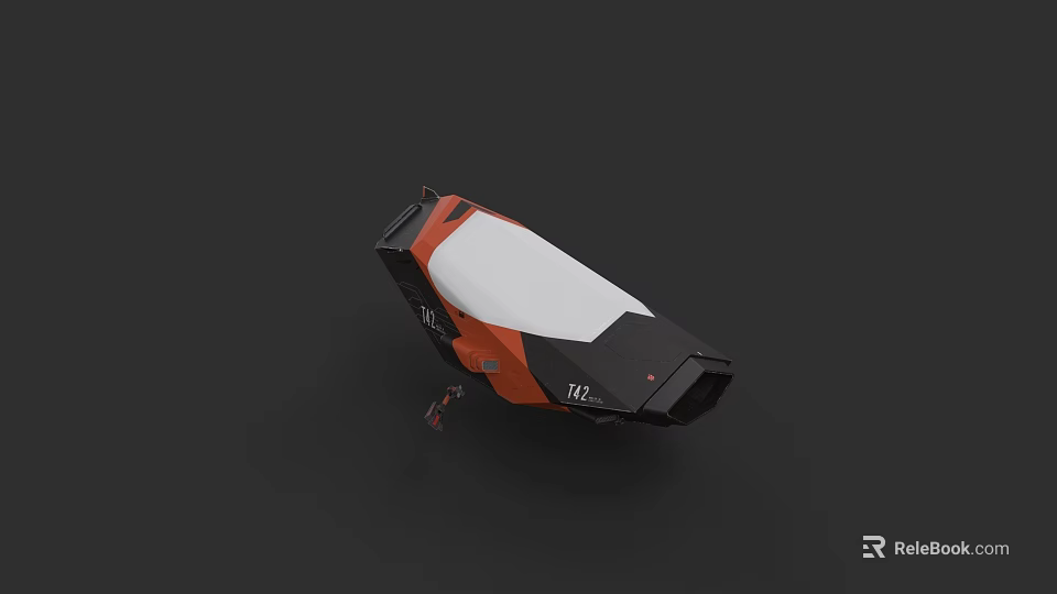 Modern Red And Black Device Featuring White Panel And IZI Brand Design 3d model