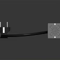 Modern Switch Panel with Multiple Sockets Switch Button Power Cord and Plug