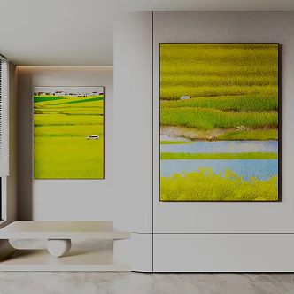 abstract decorative painting 3d model