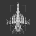 Gray Military Fighter Jet With Missiles On Wings Yellow Tail Fins US Insignia