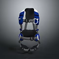 Blue And Black Adjustable Baby Carrier With Safety Buckles And Straps
