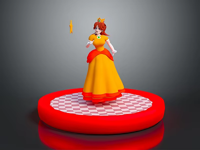 Modern game character furnishings Cartoon girl furnishings 3d model