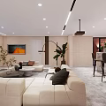 Modern Home Gym Interior With Orange Walls Floor to Ceiling Windows And Fitness Equipment