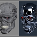 T800 Mechanical Skull 3d model