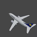 White Lufthansa Airplane With Blue Tail Flying In Sky