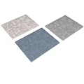 Soft Plush Square Rugs in Navy Blue Gray and Light Beige for Home Decor