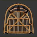 Rattan Furniture Chair With Woven Back Armrests And Casual Seating Design
