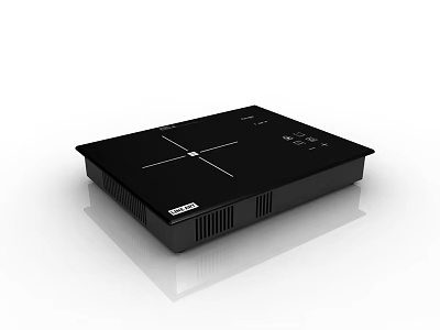 Modern Black Flat Panel Electric Touch Control Kitchen Cooktop Appliance for Home Cooking 3d model