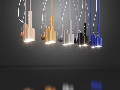 Modern Colorful Pendant Lights In Various Hues For Contemporary Interior Decor 3d model