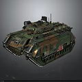 Modern Military Armored Tank With Camouflage Pattern And Turret Antenna
