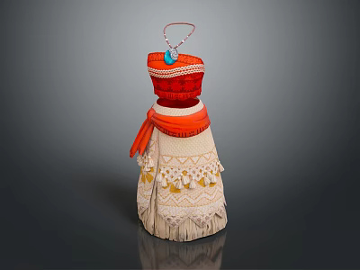 Women's Skirt Long Robe Long Skirt Ethnic Costume Ethnic Minority Ethnic Minority Costume Women Model Women 3d model