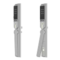 White Smart Electronic Door Locks With Keypad And Fingerprint Recognition For Home