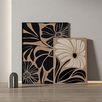 Simple abstract decorative painting 3d model