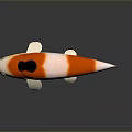 Vibrant Koi Fish With Orange White And Black Pattern On Smooth Surface Reflection