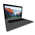 Silver Modern Laptop With Black Keyboard And Nature Scene Wallpaper