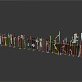 Medieval Weapons Collection Swords Bows Arrows Shields Displayed On Wooden Rack With Reflection