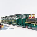 Modern train small train locomotive playground train steam train sightseeing train 3d model