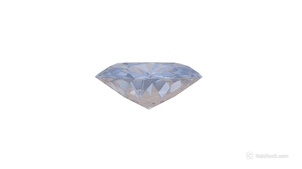 Brilliant Cut Sparkling Clear Diamond Gemstone For Elegant Fine Jewelry 3d model 