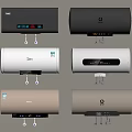 Assorted Electric Water Heaters in Gray Beige White Wall Mounted Design