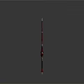 Modern Sci Fi Sword With Blue Blade And Red Accents In Sleek Design