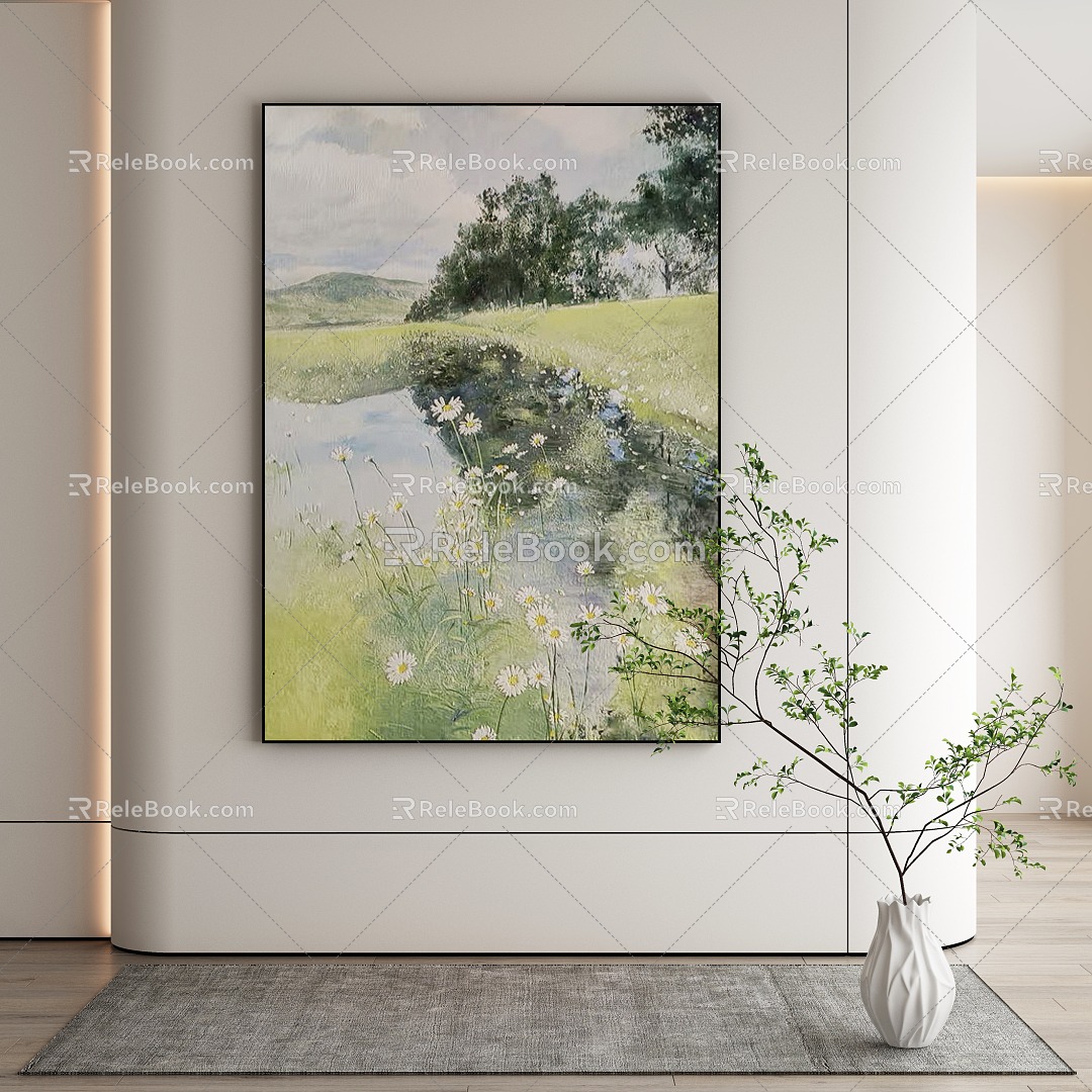 Modern Landscape Painting and Decorative Painting 3d model