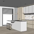 Modern Bar Chair Combination Bar Counter 3d model