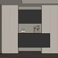 Modern Sleek Wine Cabinet Design With White And Gray Storage And Glass Doors
