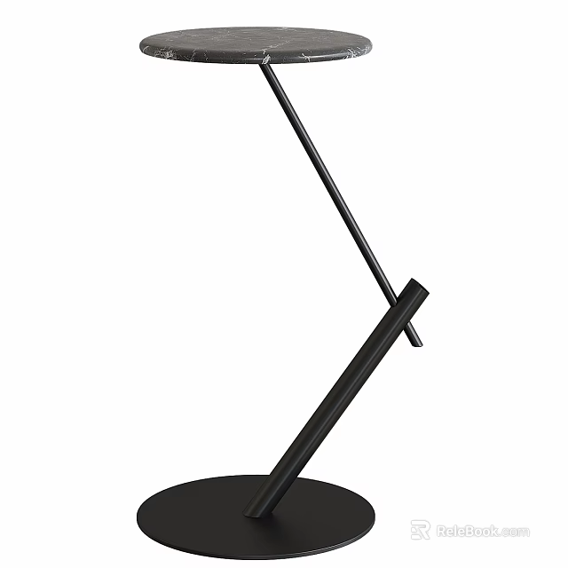 Minimalist Black Dining Table Design With Simple Structure And Modern Aesthetics 3d model
