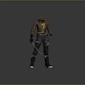 Hooded Brown Jacket With Yellow Inner Top And Black Pants Fashion Outfit