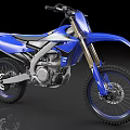 Blue Off Road Motorcycle with Modern Design Sleek Body And Black Wheels