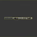 Vintage Pistol Weapon Featuring Silver Barrel Blue Grip And Colored Rings Design