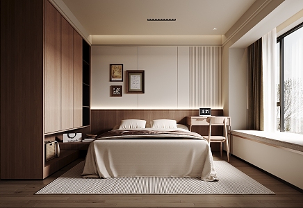 Middle Style Bedroom 3d model