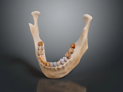 Game Movie Character Detailed Mandible Model With Realistic Teeth Structure Design 3d model