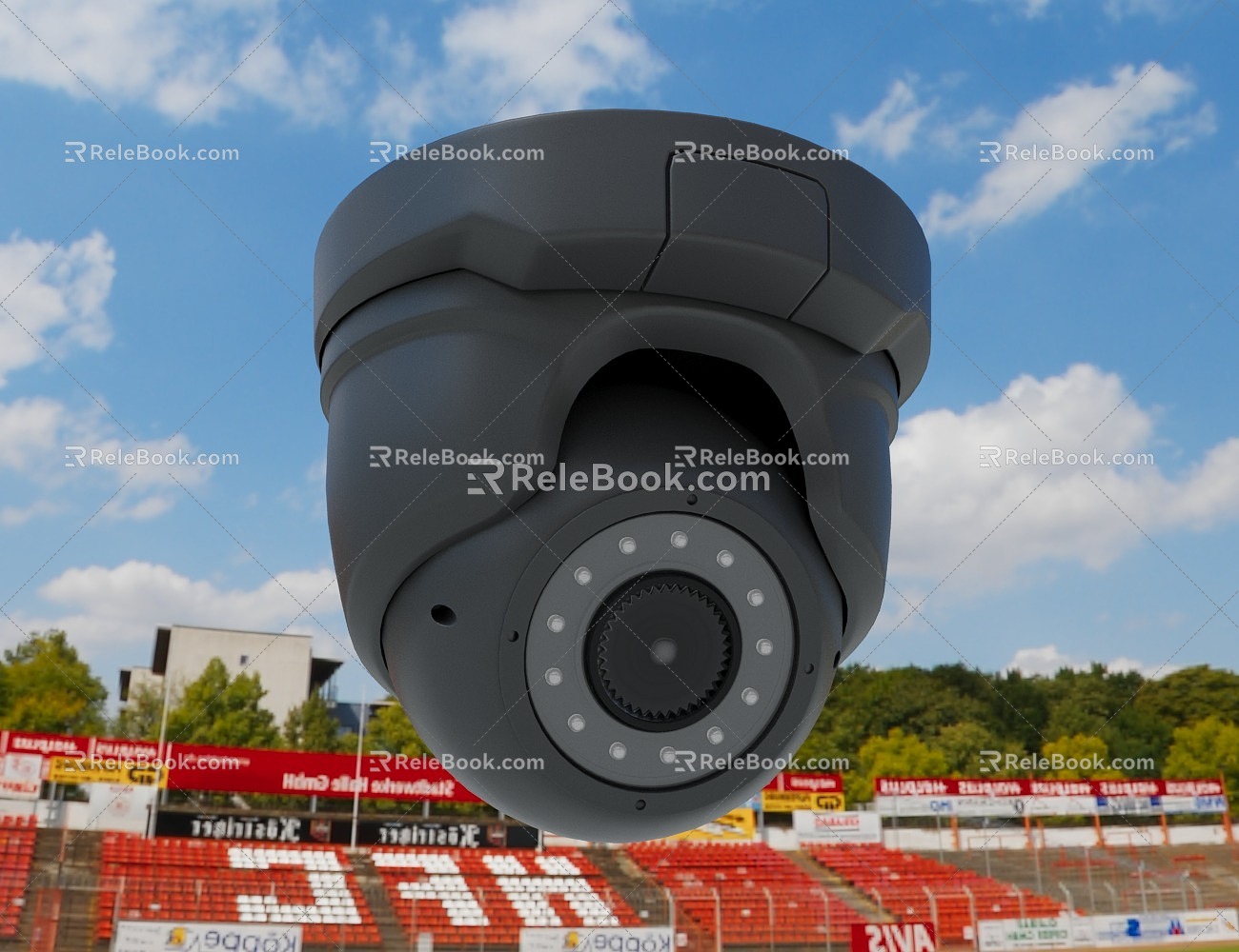 Modern surveillance probe surveillance probe camera shooting security 3d model