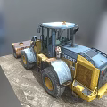 CT34 Utility Vehicle with Heavy Duty Bucket and Large Tires for Construction Tasks