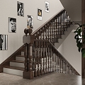 Modern Middle Ancient Stairwell Hanging Painting 3d model