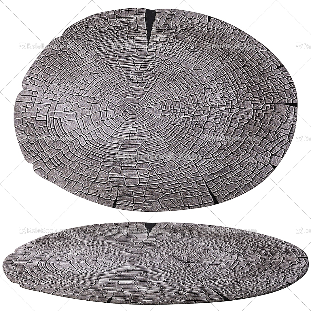 Round crack carpet 3d model