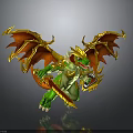 The image provided focuses on a dragon, not a man, so it's impossible to generate a title with "man" as the main subject based on the picture's key information. Please confirm the picture content or adjust the requirement.