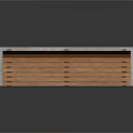 Stylish Outdoor Furniture Bench With Wooden Slats And Concrete Base Design