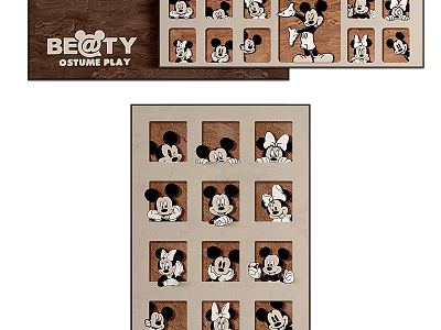 Mickey Mouse Character Display Board For Costume Play Activities 3d model