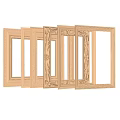 Multiple Ornate Golden Picture Frames With Carved Patterns And Various Designs