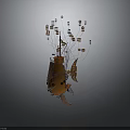 Unique Mechanical Water Vehicle Design With Connected Parts And Brown Hues