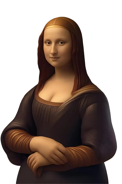 Man with Long Hair in Dark Robe Featuring Golden Accents Sculpture Portrait 3d model