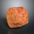 Natural Orange Red Stone Block With Rough Surface Texture For Construction And Decoration 3d model