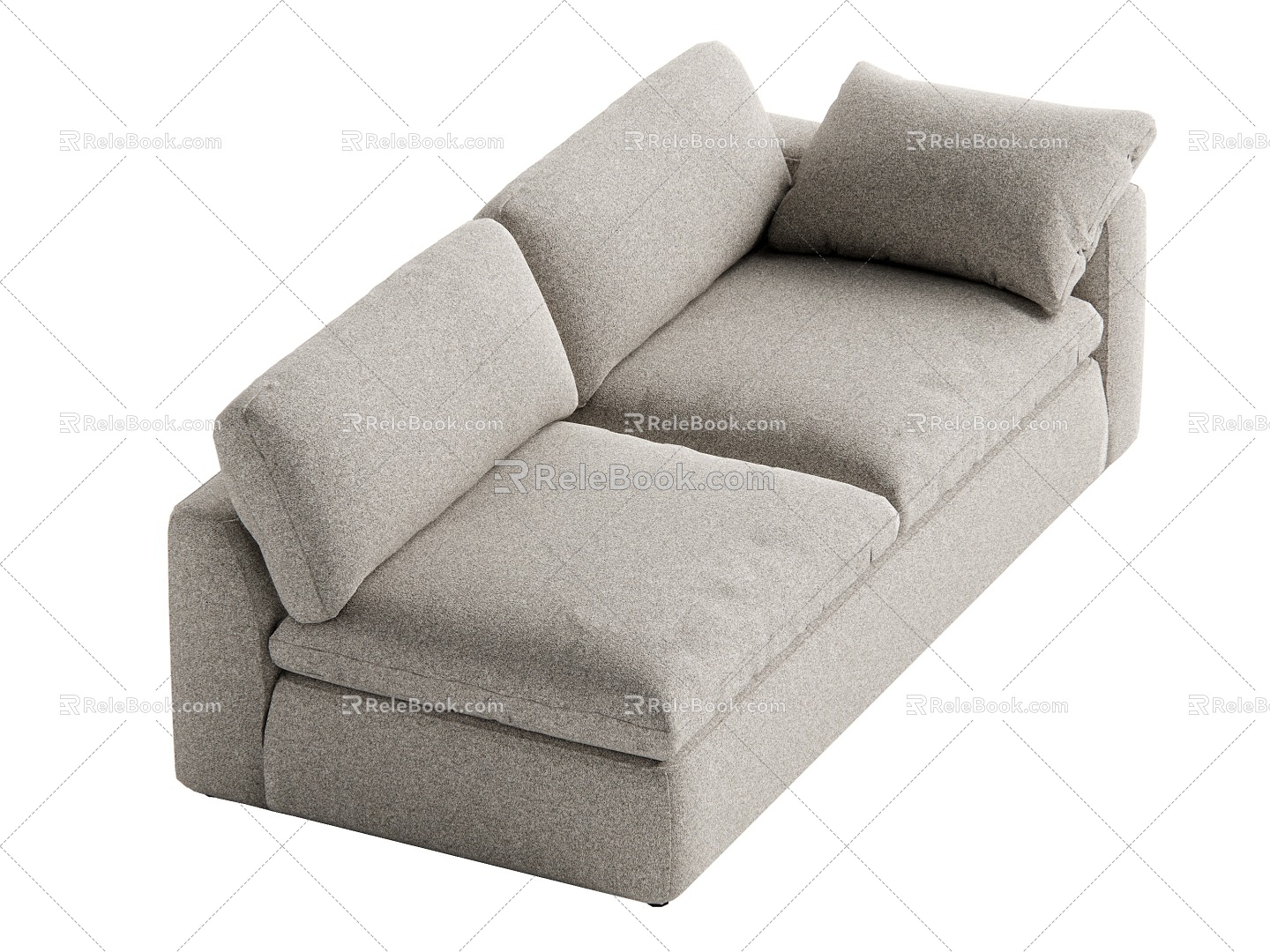 Modern double sofa 3d model