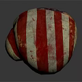 Durable Leather Boxing Glove With American Flag Red White Striped Design Sports Equipment