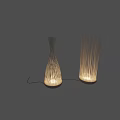 Modern White Floor Lamps With Slim Linear Design And Illuminated Base 3d model