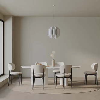 Modern dining table 3d model